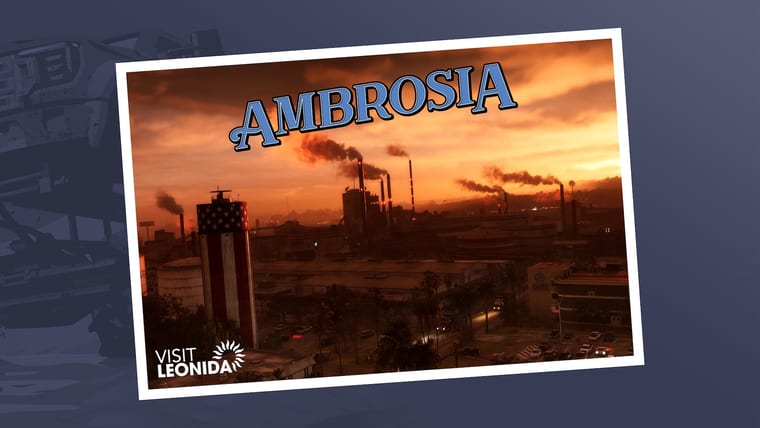 Official Visit Leonida postcard artwork for Ambrosia